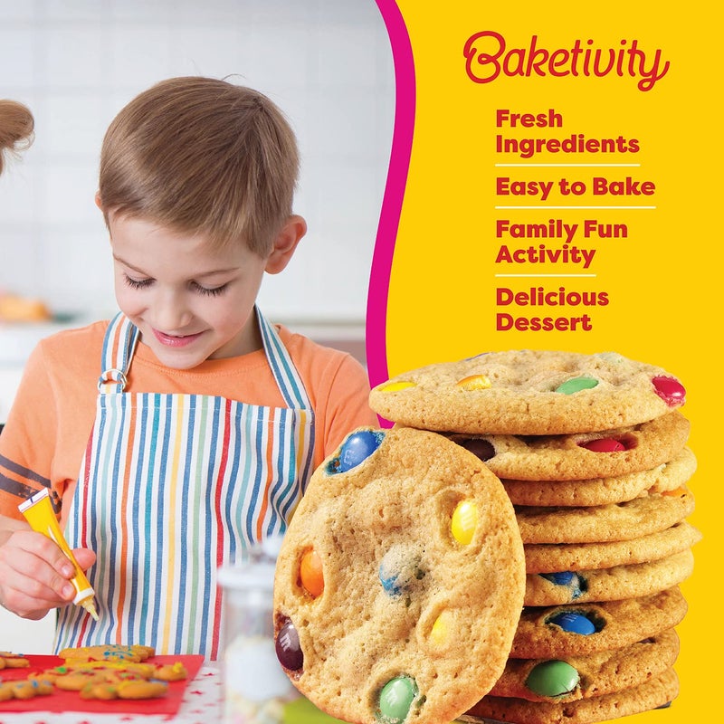 BAKETIVITY Kids Baking DIY Activity Kit - Bake Delicious Yum&m Jumbo Cookies- Real Fun Little Junior Chef Essential Kitchen Lessons  Includes Pre-Measured Ingredients and Easy to Follow Recipe. - Image 3